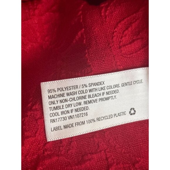 Women’s Plus Size Dress Red Layered Tiered 4X Ava & Viv 3/4 Sleeve Balloon VGC - Picture 12 of 13